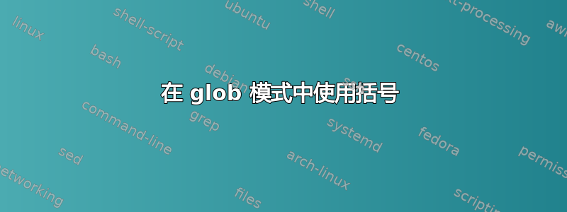 在 glob 模式中使用括号