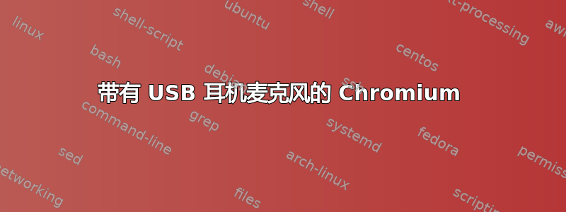 带有 USB 耳机麦克风的 Chromium