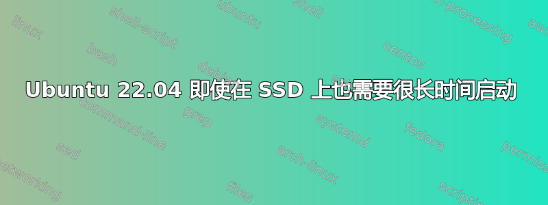 Ubuntu 22.04 即使在 SSD 上也需要很长时间启动