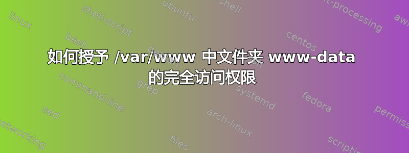 如何授予 /var/www 中文件夹 www-data 的完全访问权限