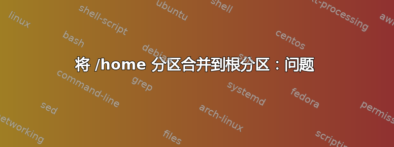 将 /home 分区合并到根分区：问题