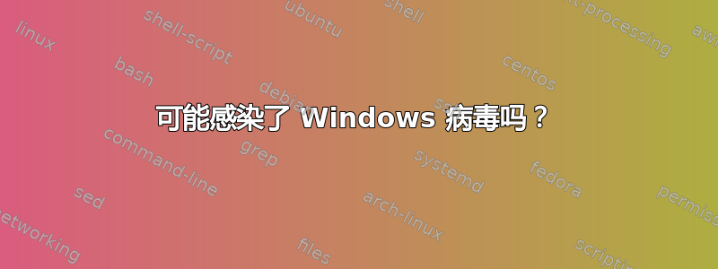 可能感染了 Windows 病毒吗？