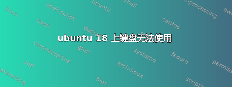 ubuntu 18 上键盘无法使用