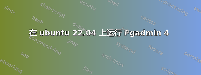 在 ubuntu 22.04 上运行 Pgadmin 4