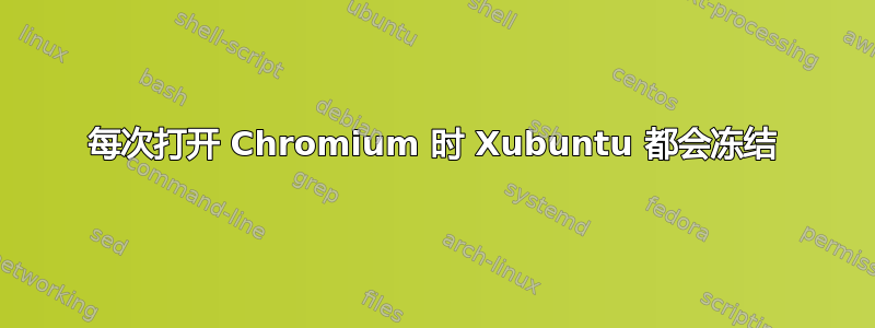 每次打开 Chromium 时 Xubuntu 都会冻结