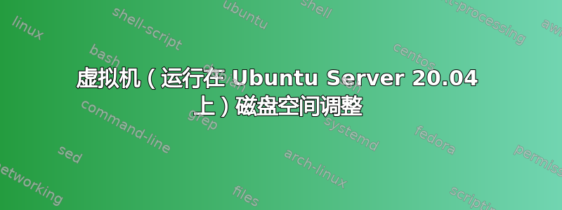 虚拟机（运行在 Ubuntu Server 20.04 上）磁盘空间调整