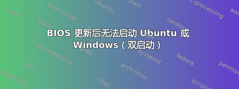 BIOS 更新后无法启动 Ubuntu 或 Windows（双启动）