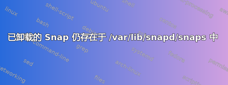 已卸载的 Snap 仍存在于 /var/lib/snapd/snaps 中