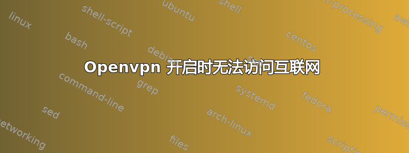 Openvpn 开启时无法访问互联网