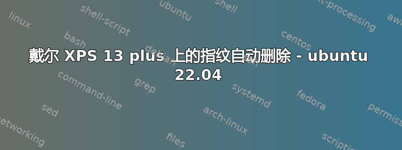 戴尔 XPS 13 plus 上的指纹自动删除 - ubuntu 22.04