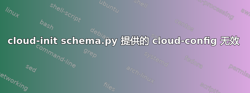 cloud-init schema.py 提供的 cloud-config 无效