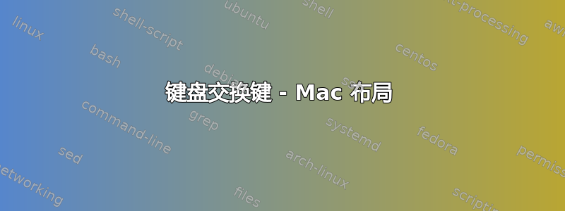 键盘交换键 - Mac 布局