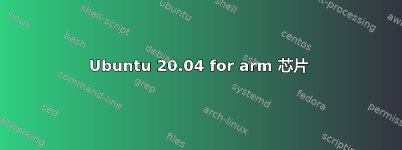 Ubuntu 20.04 for arm 芯片