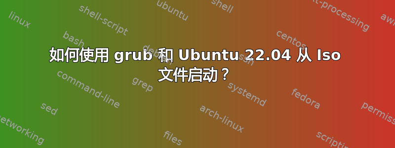 如何使用 grub 和 Ubuntu 22.04 从 Iso 文件启动？