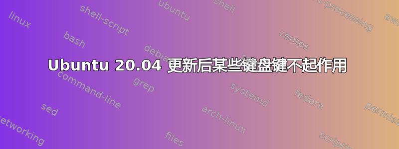 Ubuntu 20.04 更新后某些键盘键不起作用