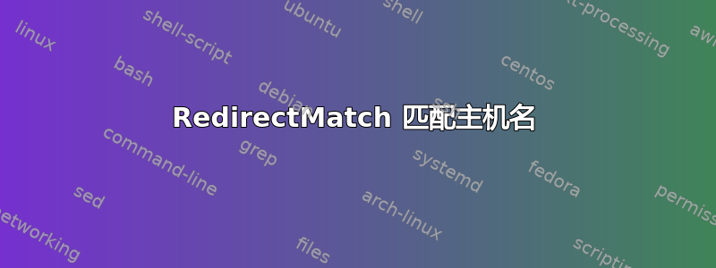 RedirectMatch 匹配主机名