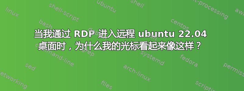 当我通过 RDP 进入远程 ubuntu 22.04 桌面时，为什么我的光标看起来像这样？