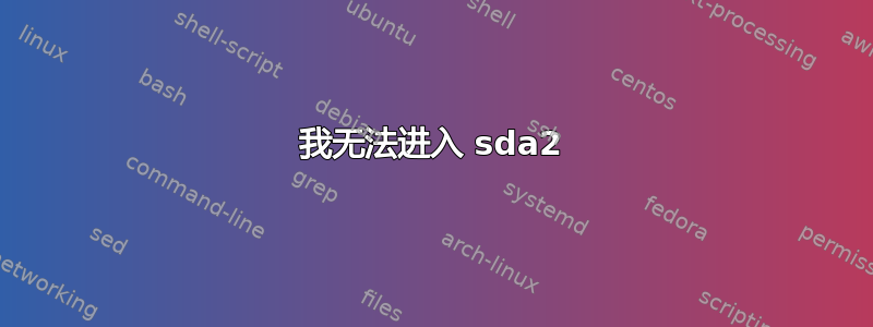 我无法进入 sda2