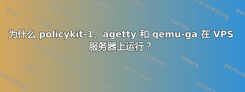 为什么 policykit-1、agetty 和 qemu-ga 在 VPS 服务器上运行？