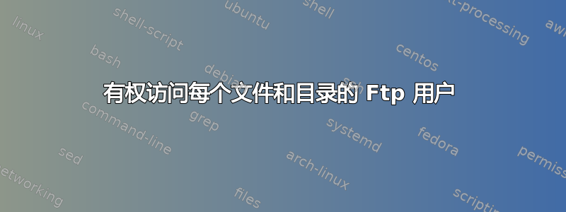 有权访问每个文件和目录的 Ftp 用户