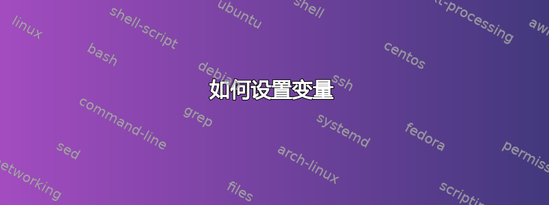 如何设置变量