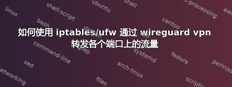 如何使用 iptables/ufw 通过 wireguard vpn 转发各个端口上的流量