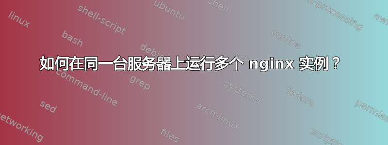 如何在同一台服务器上运行多个 nginx 实例？