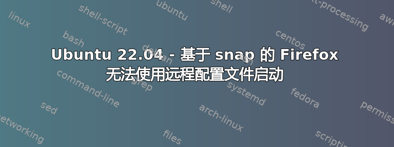 Ubuntu 22.04 - 基于 snap 的 Firefox 无法使用远程配置文件启动