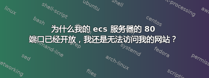 为什么我的 ecs 服务器的 80 端口已经开放，我还是无法访问我的网站？