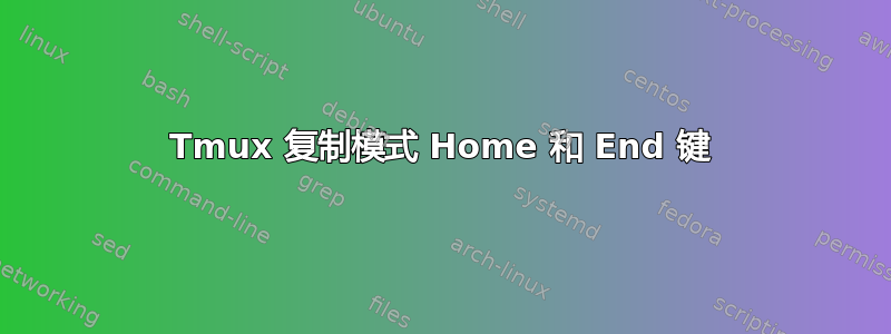 Tmux 复制模式 Home 和 End 键