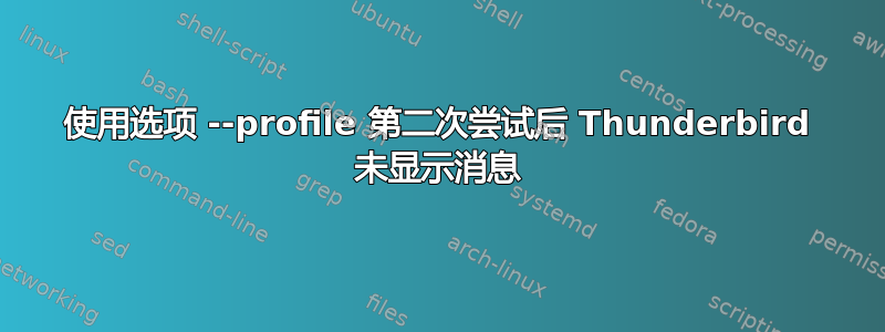 使用选项 --profile 第二次尝试后 Thunderbird 未显示消息