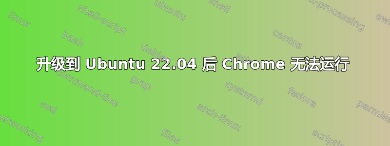 升级到 Ubuntu 22.04 后 Chrome 无法运行