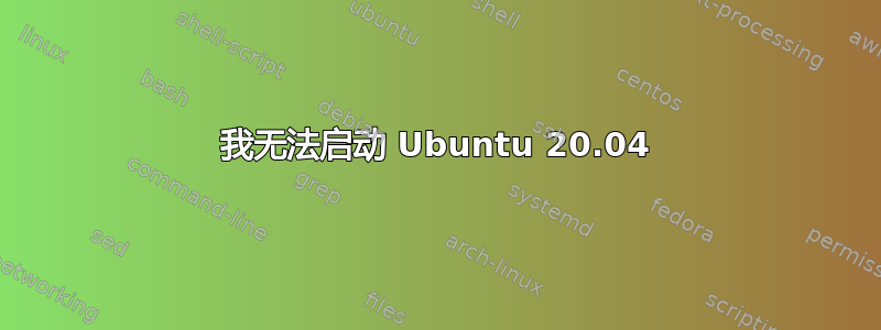 我无法启动 Ubuntu 20.04