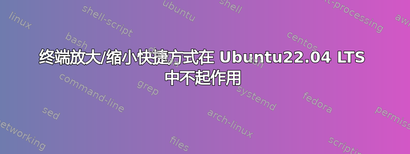 终端放大/缩小快捷方式在 Ubuntu22.04 LTS 中不起作用