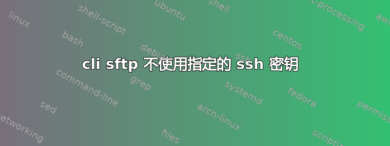 cli sftp 不使用指定的 ssh 密钥 