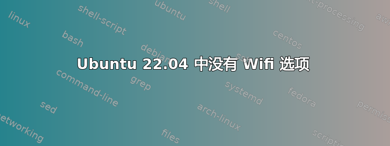 Ubuntu 22.04 中没有 Wifi 选项