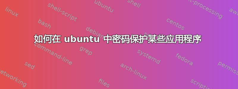 如何在 ubuntu 中密码保护某些应用程序