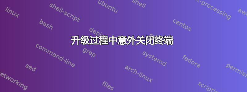 升级过程中意外关闭终端