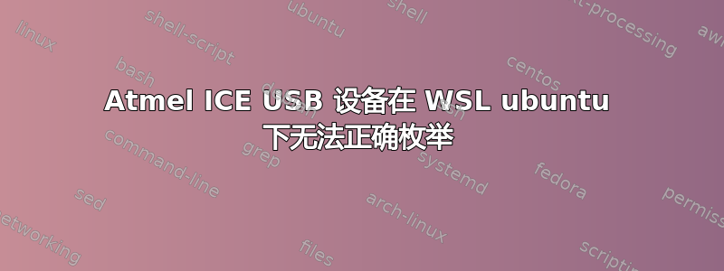 Atmel ICE USB 设备在 WSL ubuntu 下无法正确枚举