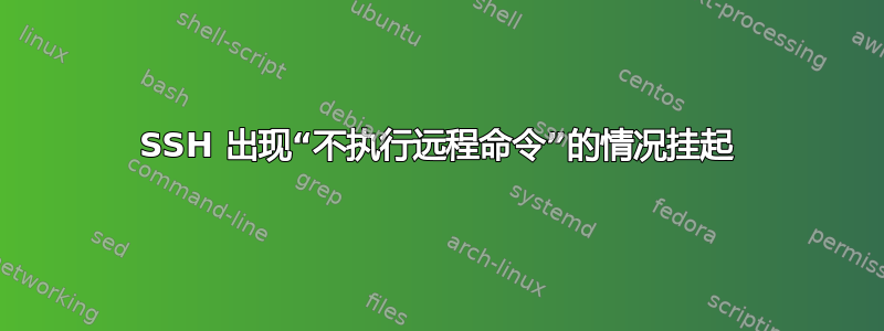 SSH 出现“不执行远程命令”的情况挂起