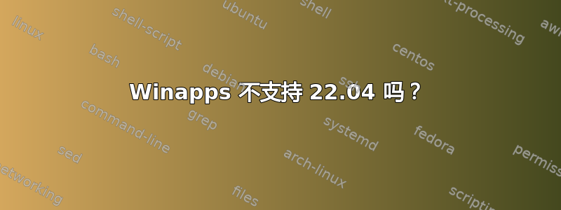 Winapps 不支持 22.04 吗？