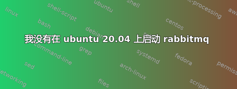 我没有在 ubuntu 20.04 上启动 rabbitmq