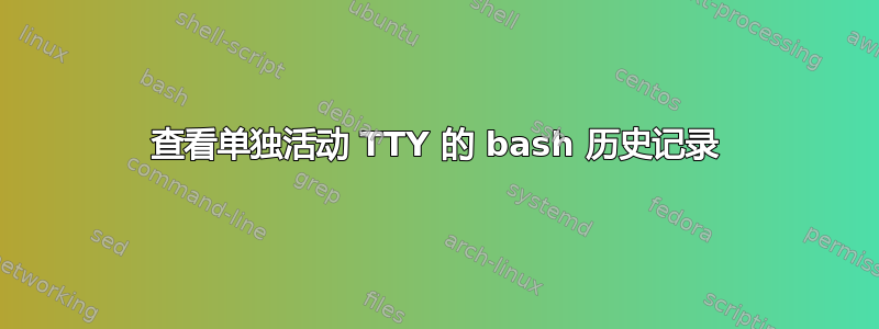 查看单独活动 TTY 的 bash 历史记录