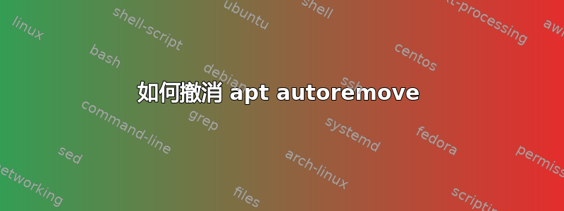 如何撤消 apt autoremove