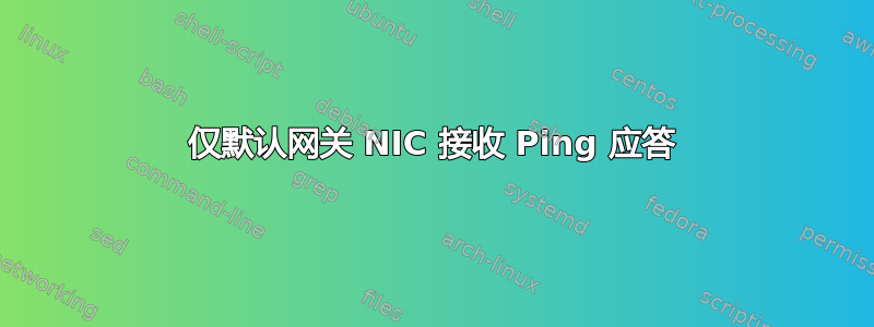 仅默认网关 NIC 接收 Ping 应答