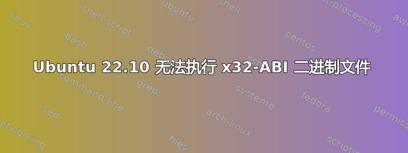 Ubuntu 22.10 无法执行 x32-ABI 二进制文件