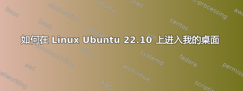 如何在 Linux Ubuntu 22.10 上进入我的桌面