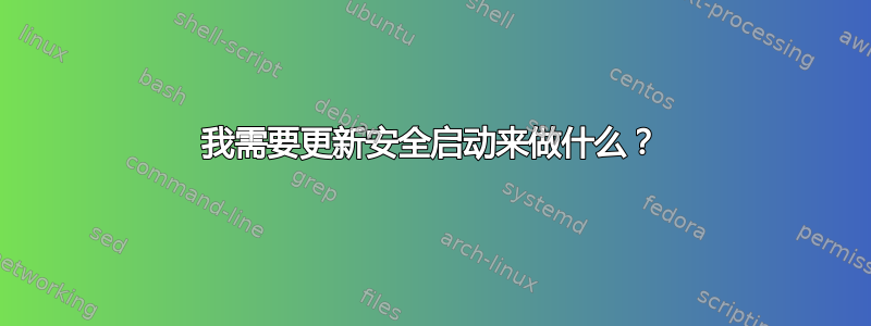 我需要更新安全启动来做什么？