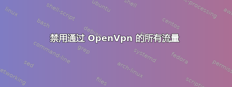 禁用通过 OpenVpn 的所有流量