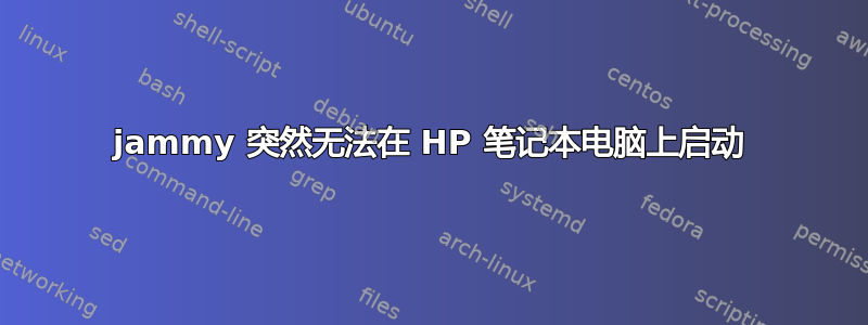 jammy 突然无法在 HP 笔记本电脑上启动